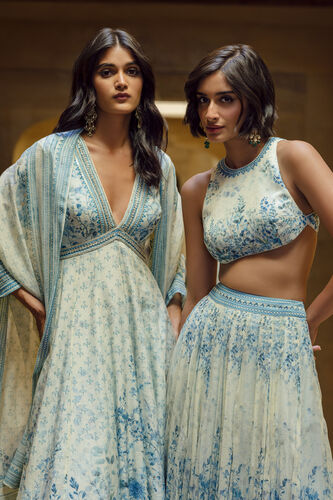 Aluma Mul Anarkali Set - Powder Blue, Powder Blue, image 4